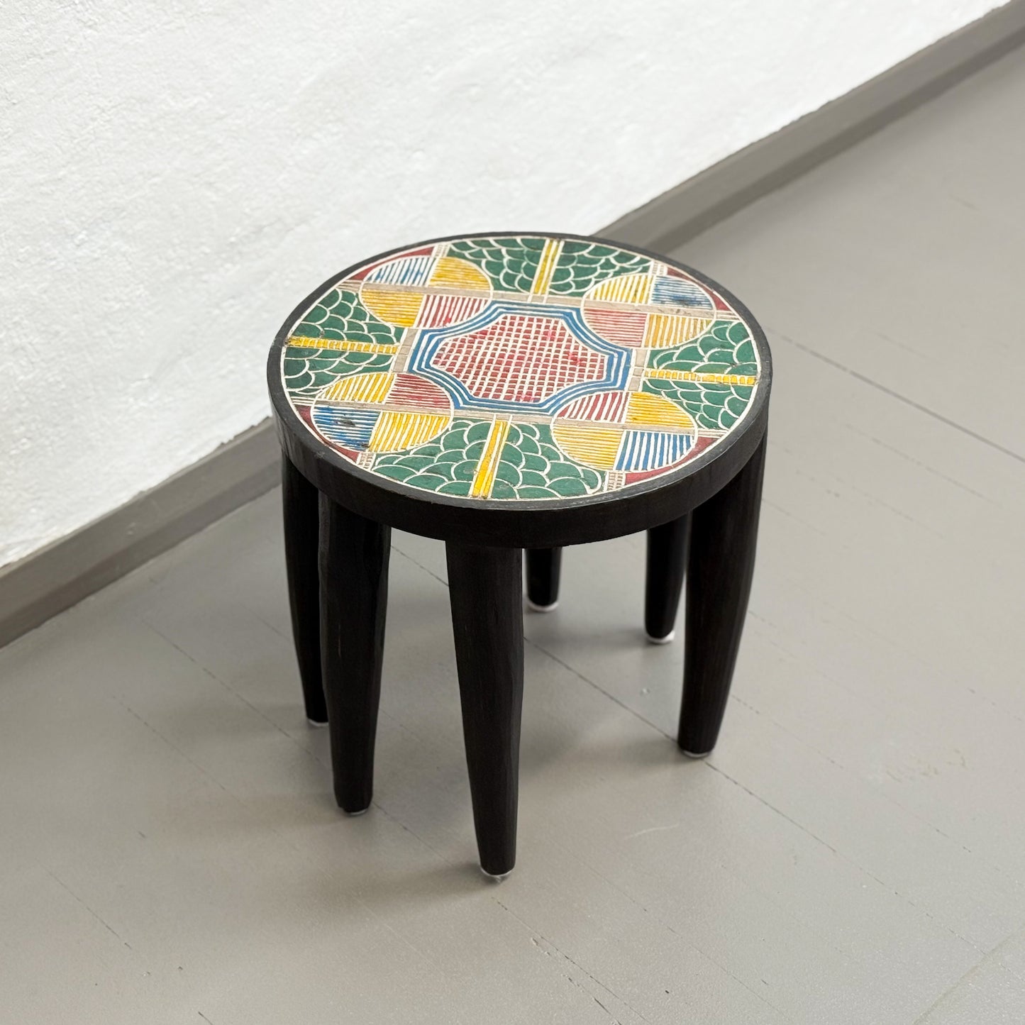 Painted Nupe Stool I - Nigeria