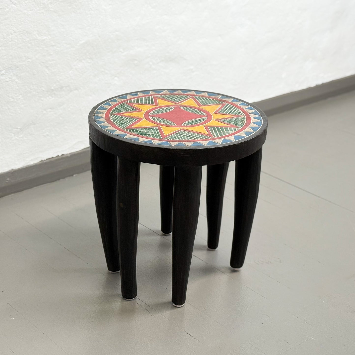 Painted Nupe Stool II - Nigeria