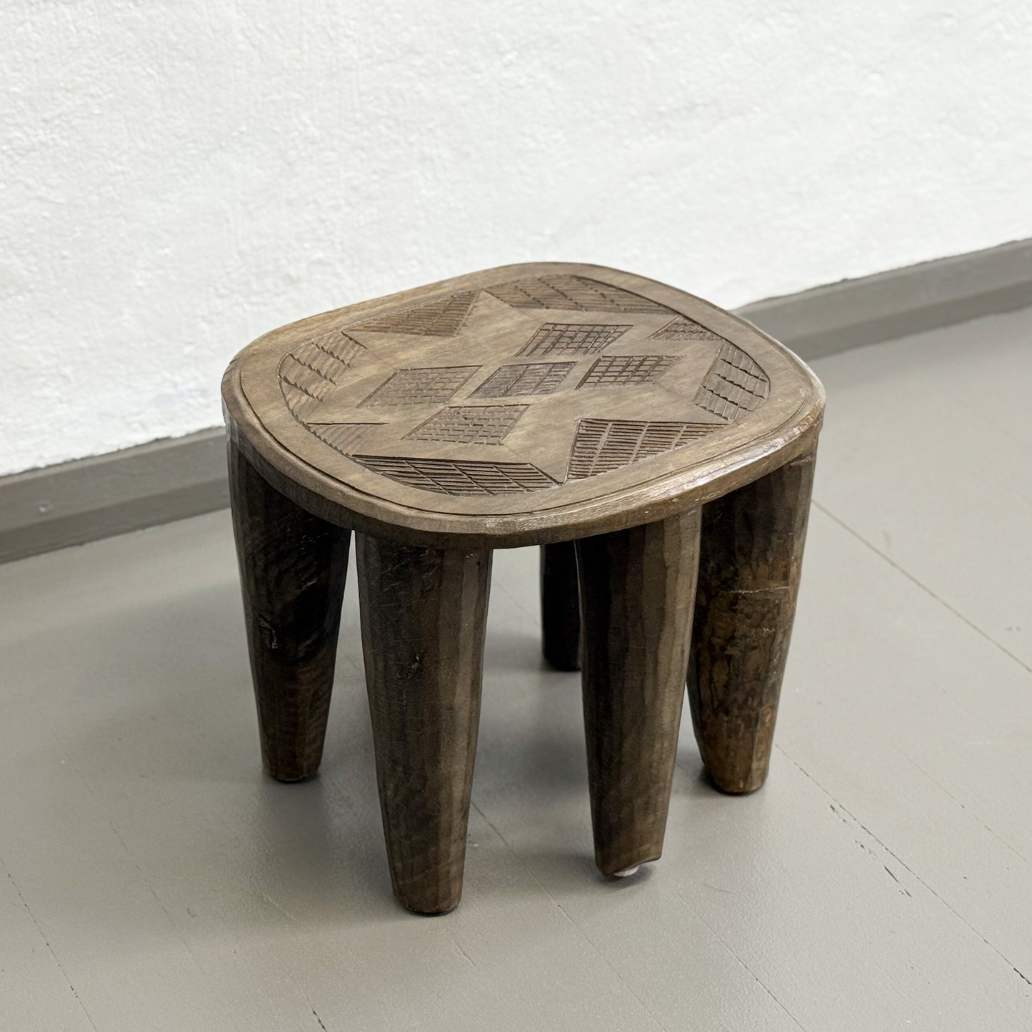 Carved Nupe Stool - Nigeria
