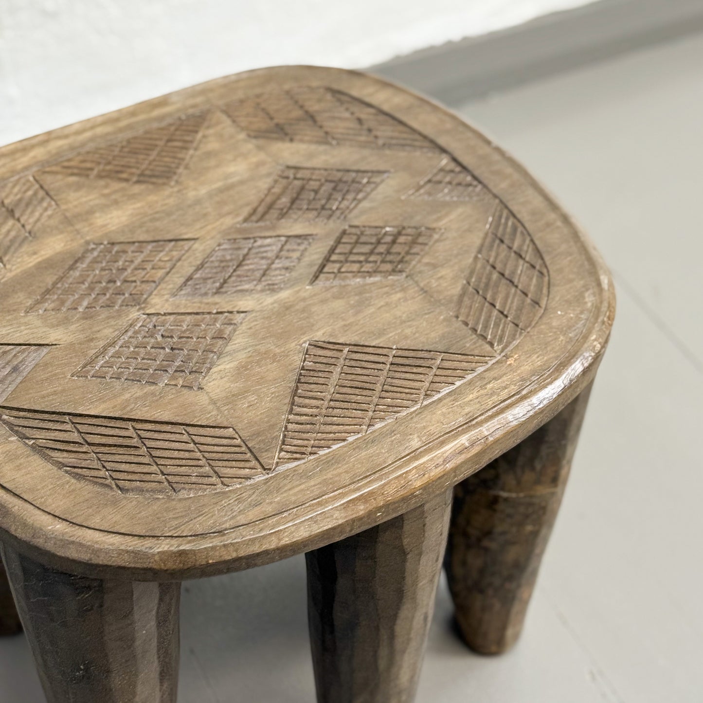 Carved Nupe Stool - Nigeria