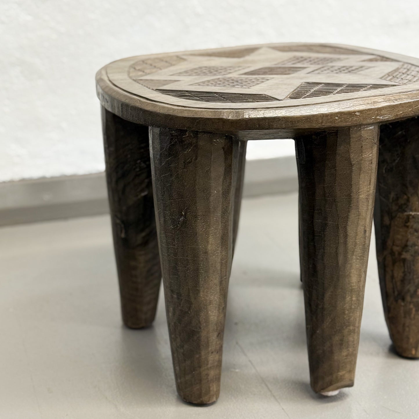 Carved Nupe Stool - Nigeria