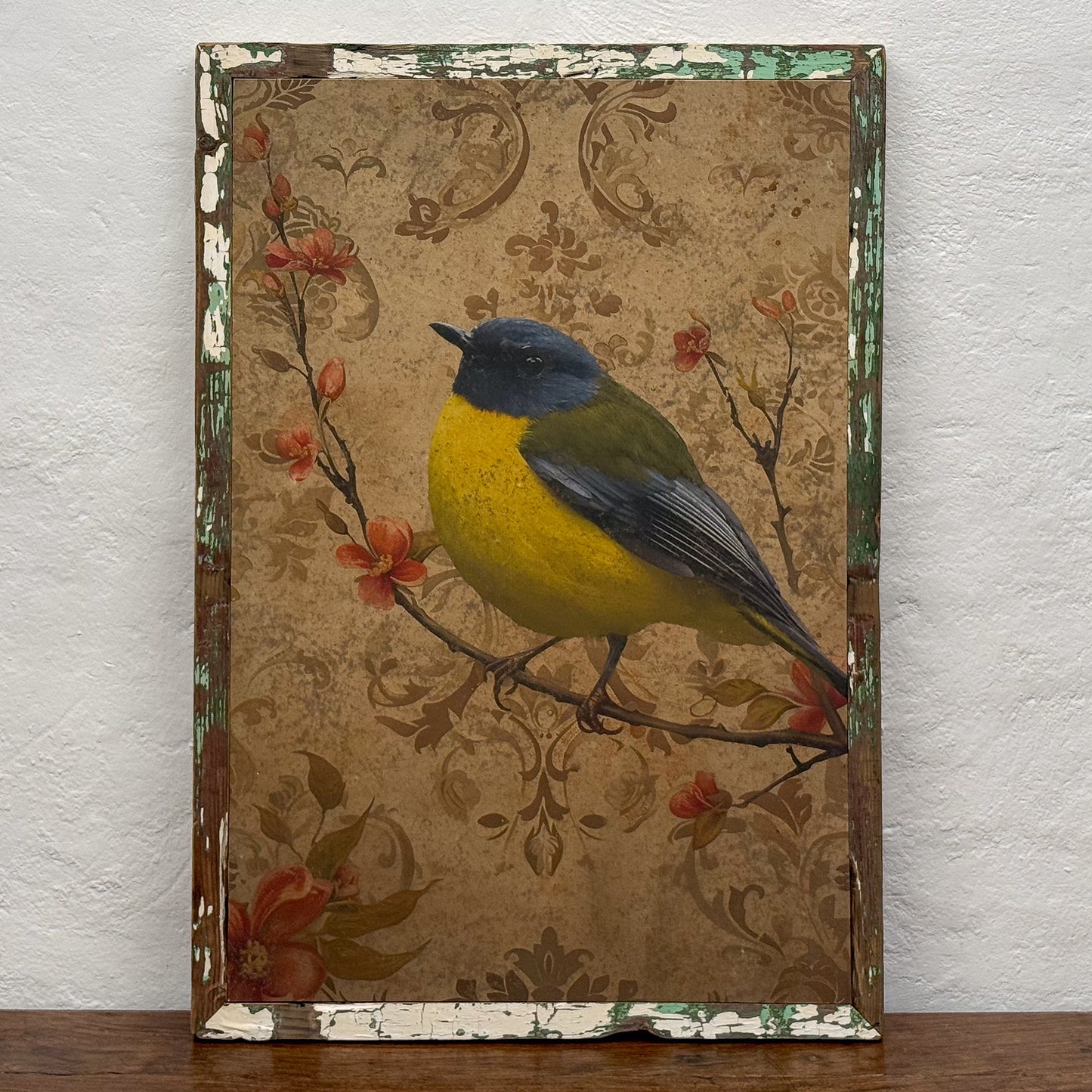 White Starred Robin Print
