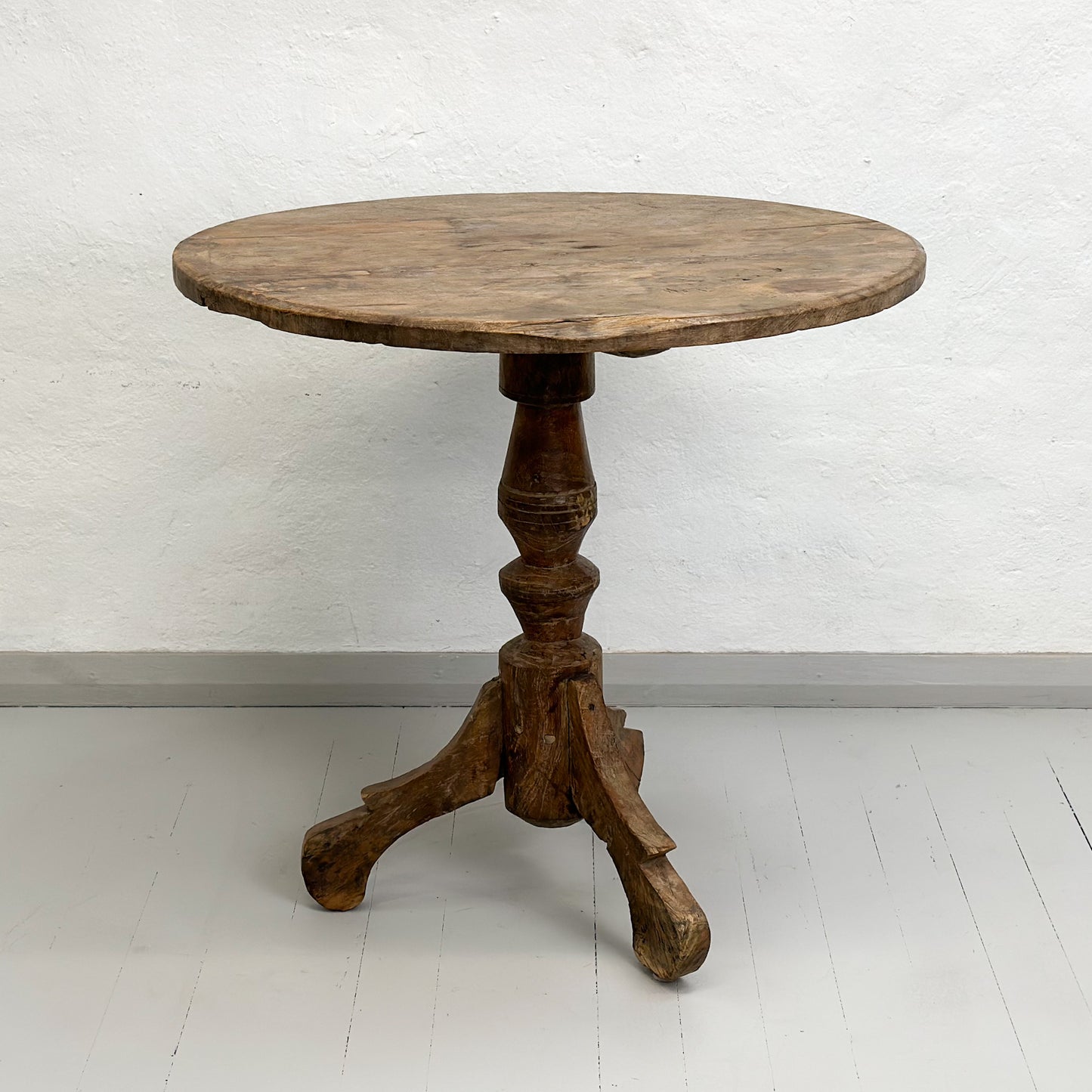 Vintage Teak Pedestal Occasional Table