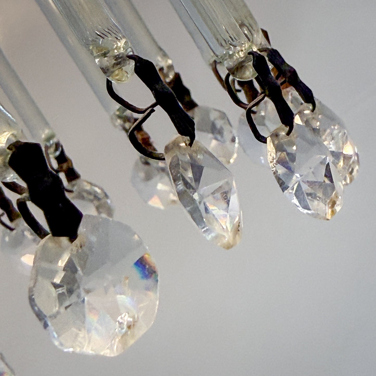 Arched Metal Lamp with Crystal