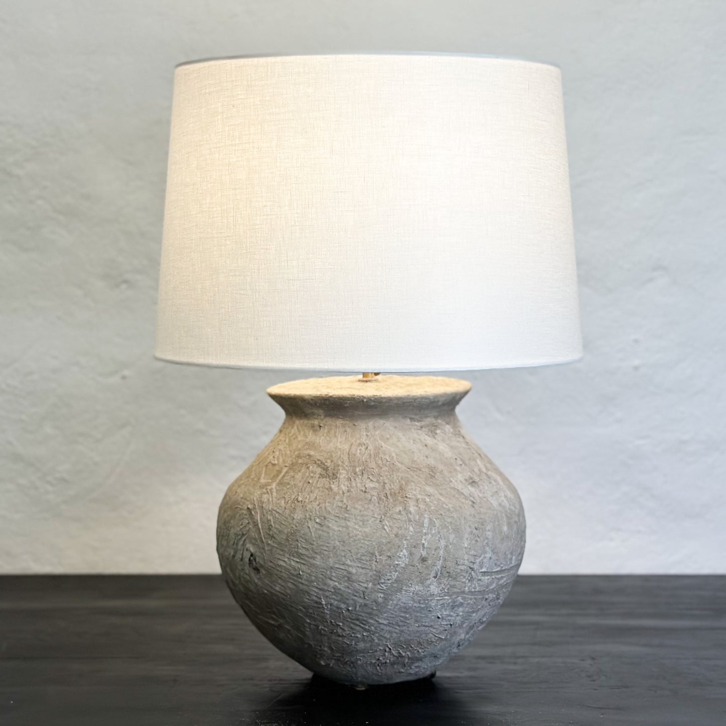 Textured Cement Finished Lamp Base