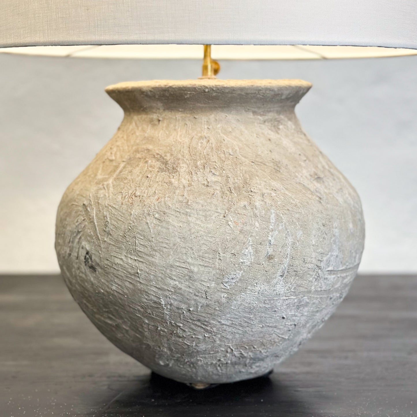 Textured Cement Finished Lamp Base