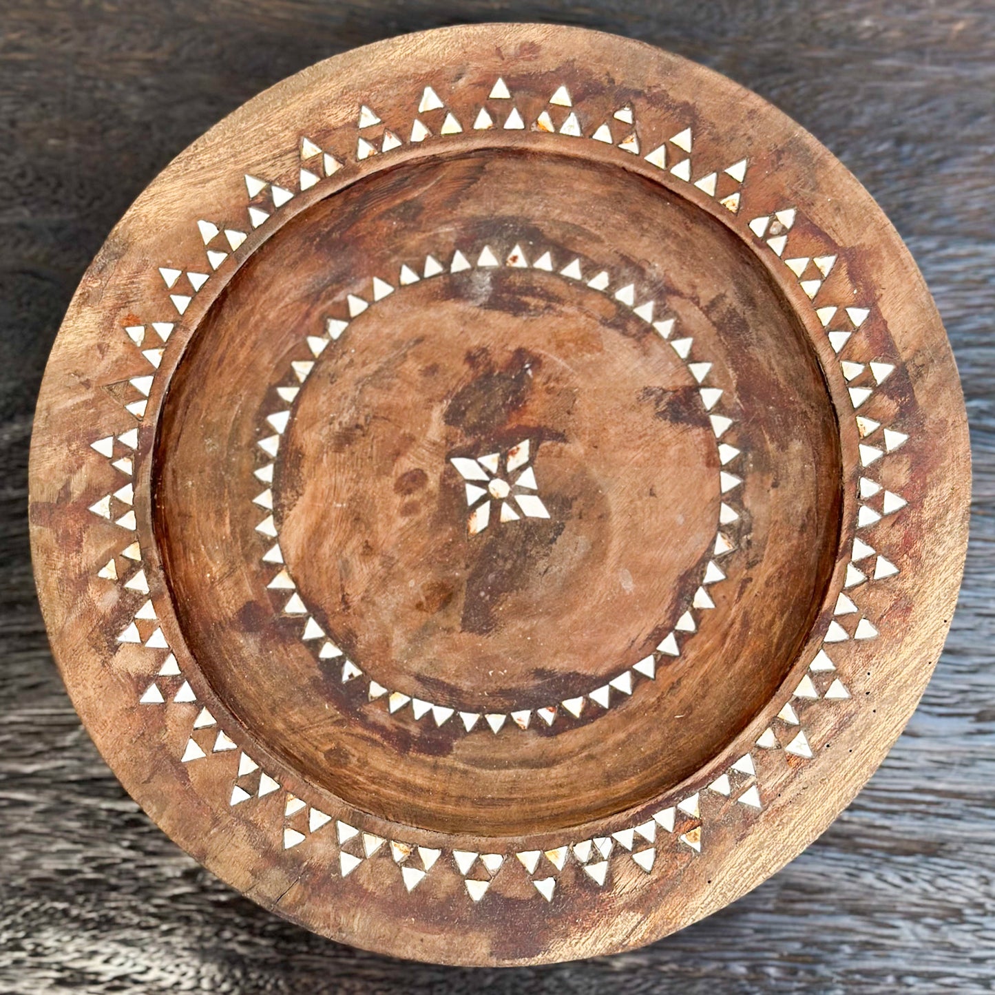 Shell Inlaid Timber Lombok Plate