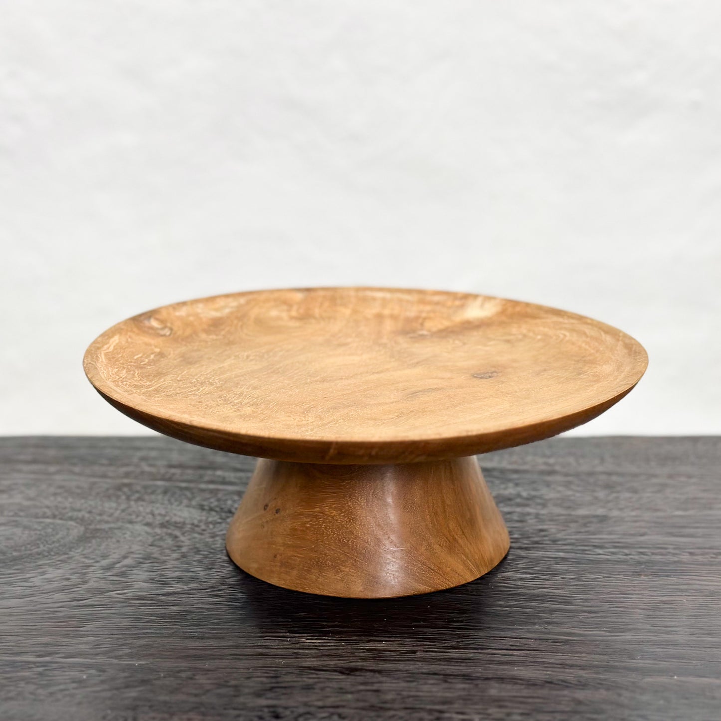 Suar Wood Pedestal Plate