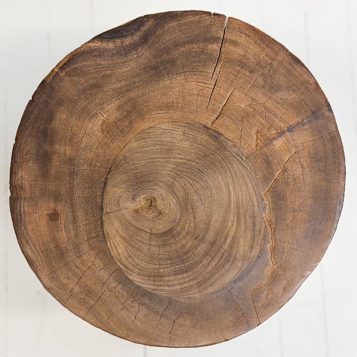 Lesung Carved Teak Stool