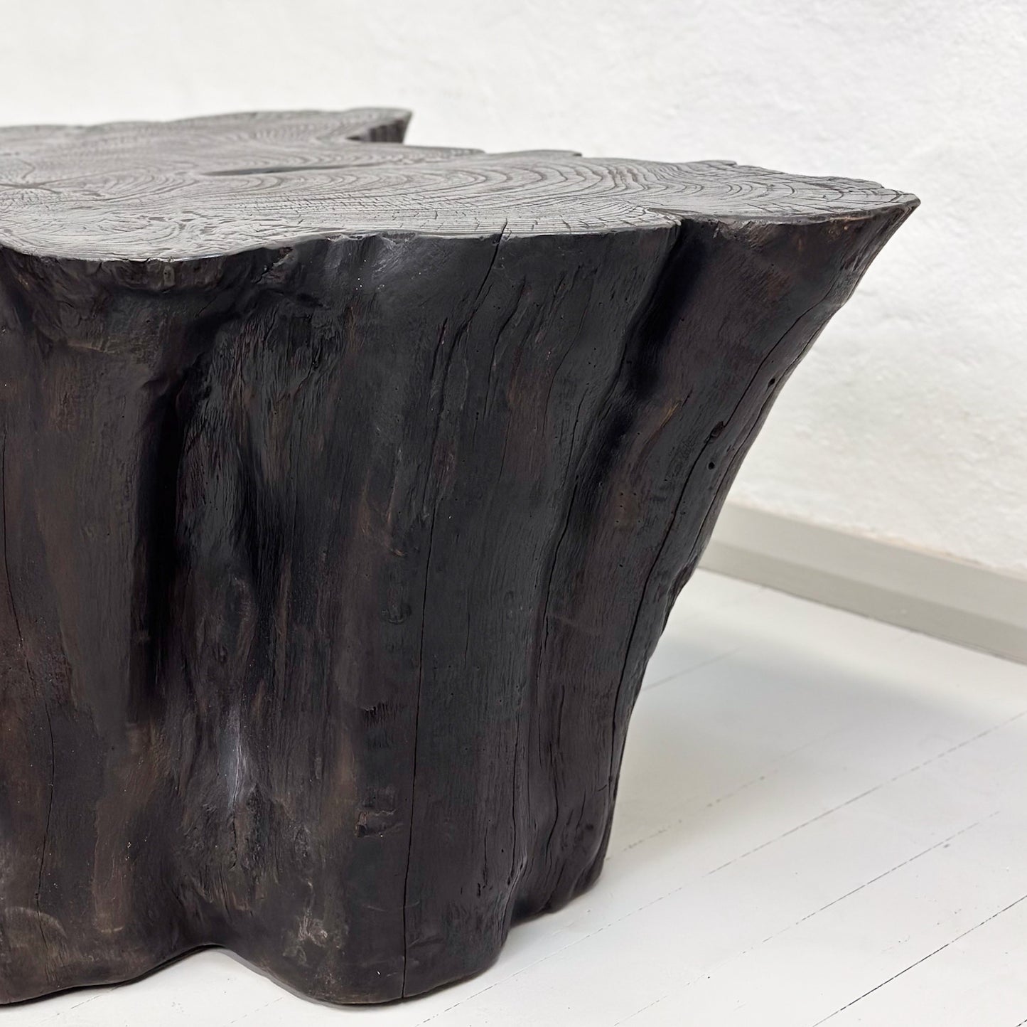 Natural Teak Log Coffee Table