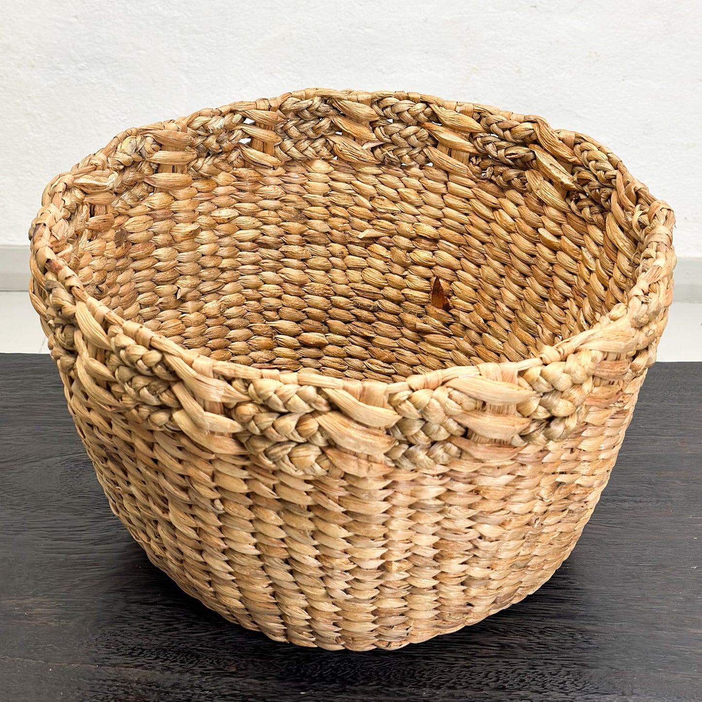 Woven Water Hyacinth Basket Bowl