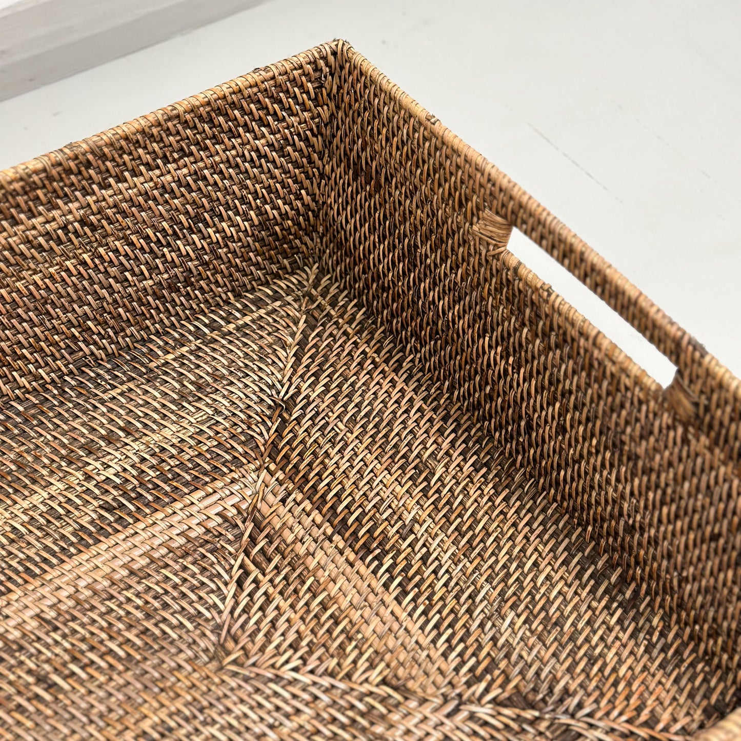 Extra Large Rectangular Rattan Basket Orient House