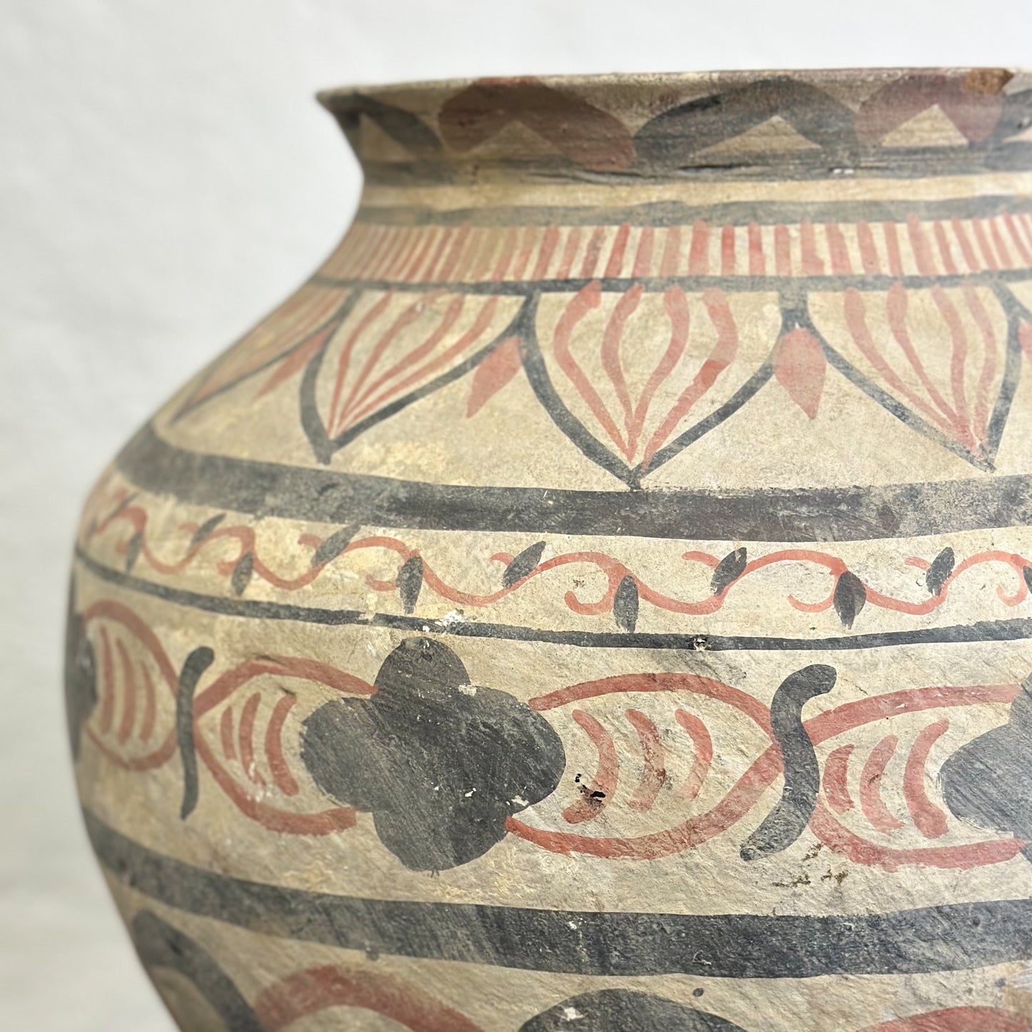 Large Painted Terracotta Pot