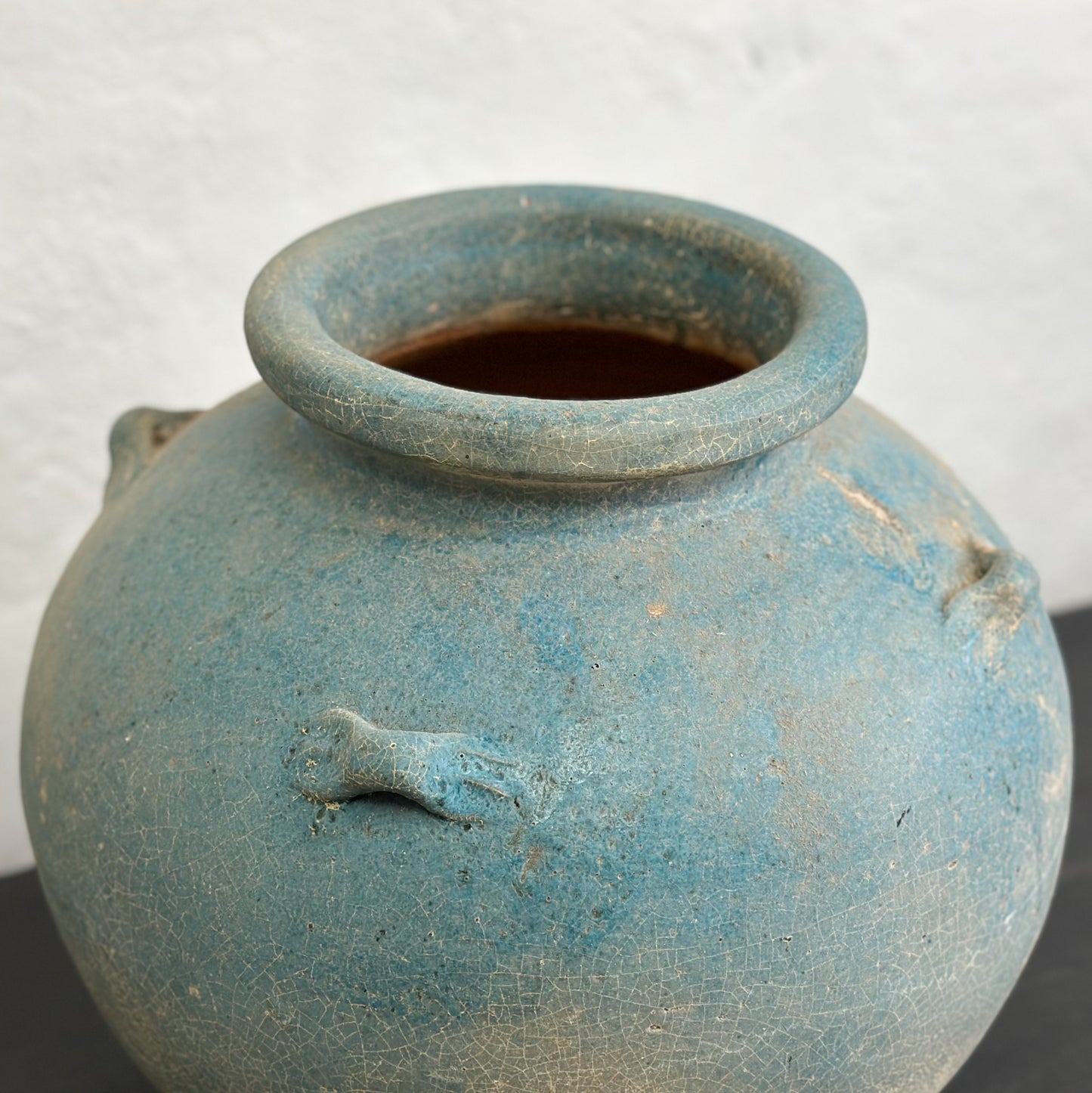Large Round Ceramic Vase with Handles