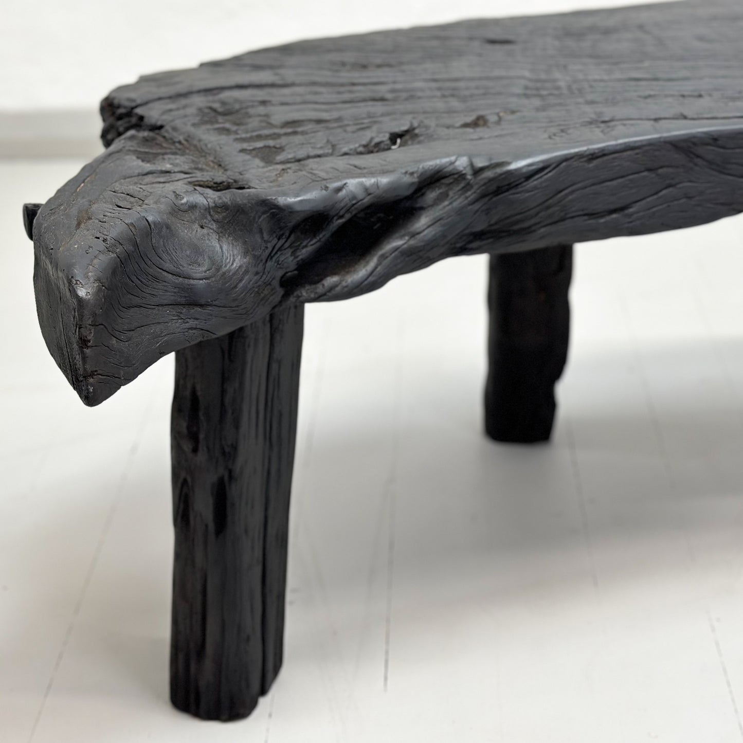 Rustic Curved 3 Legged Bench