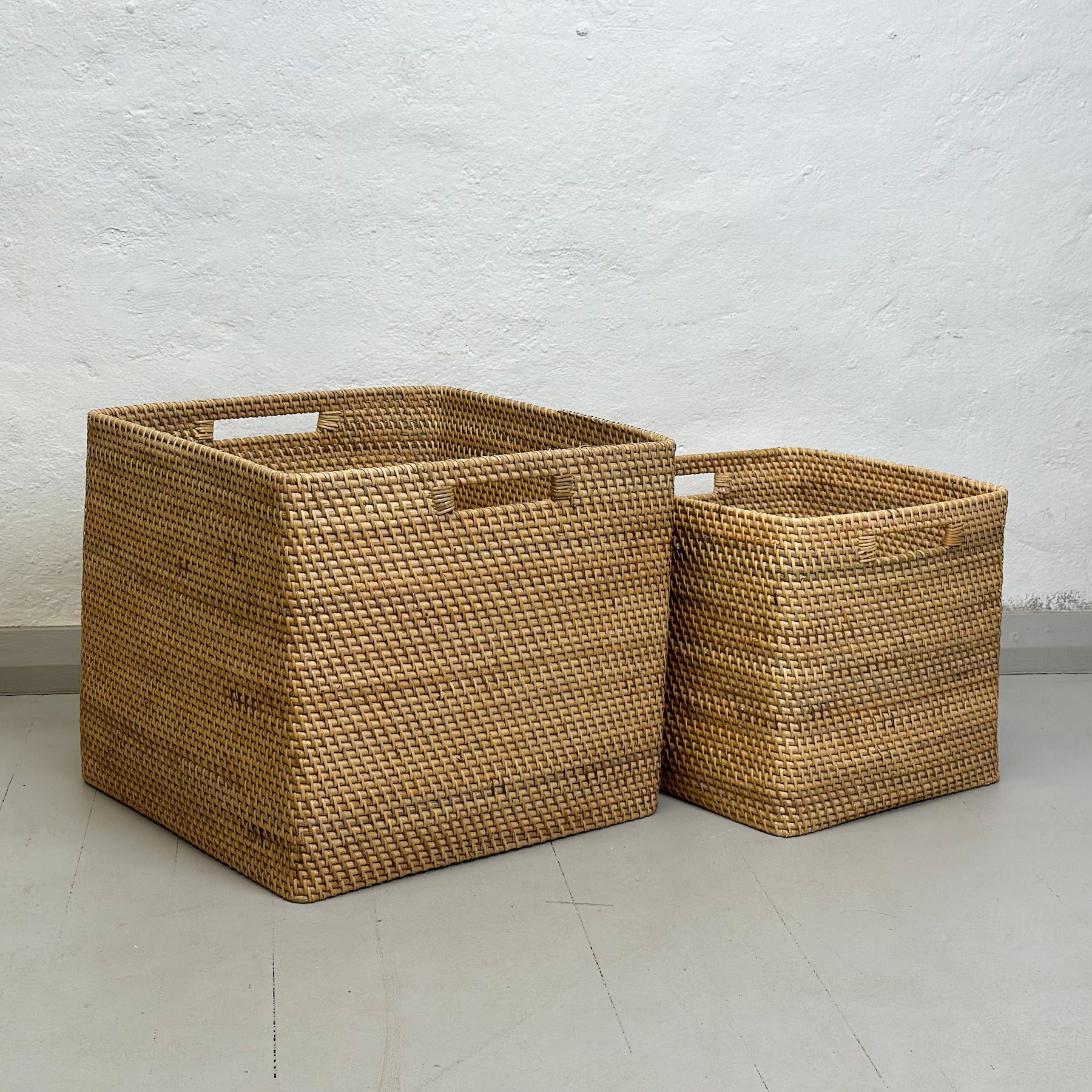 Square Rattan Boxes Deep Square Rattan Storage Box – Orient House