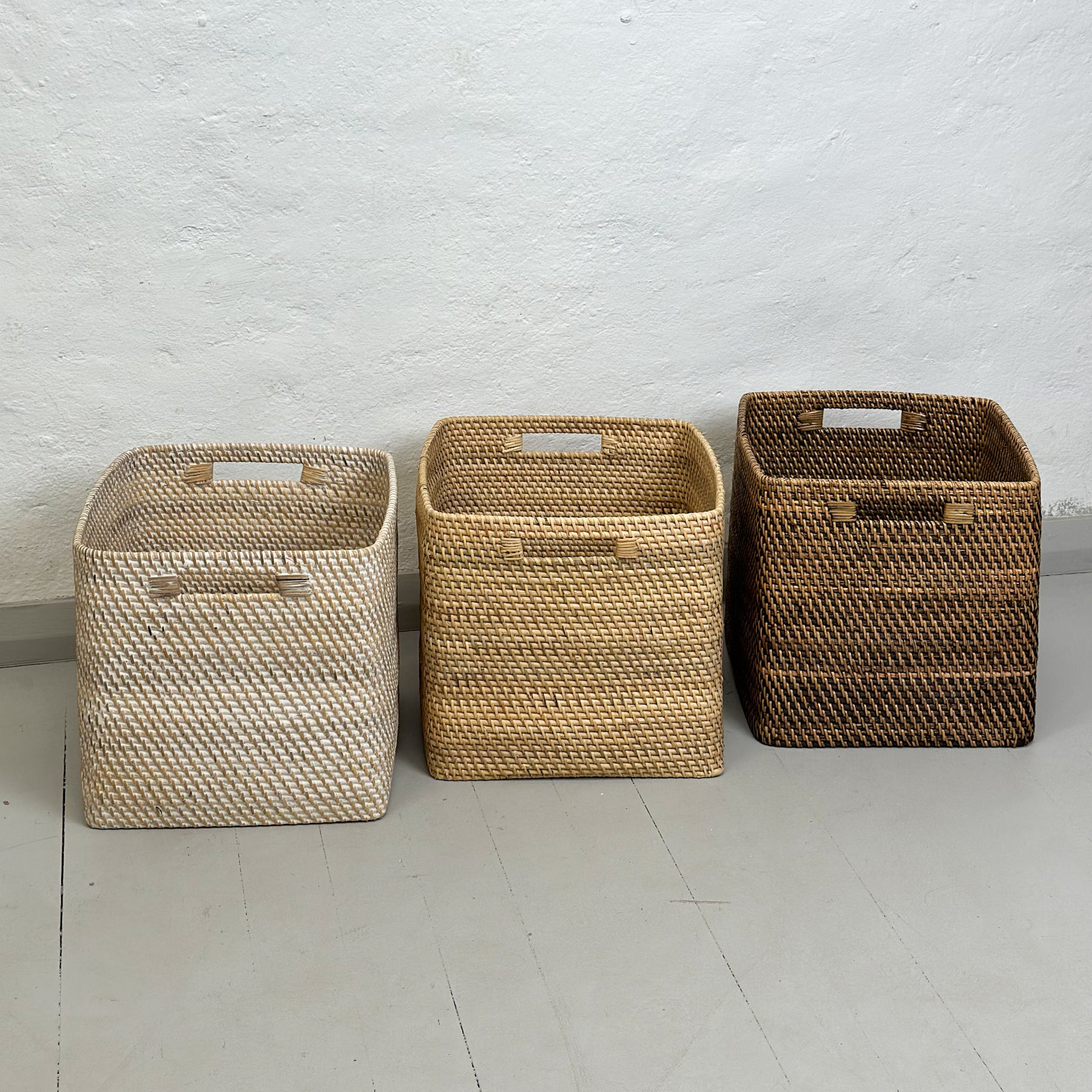 Square Rattan Boxes Deep Square Rattan Storage Box – Orient House
