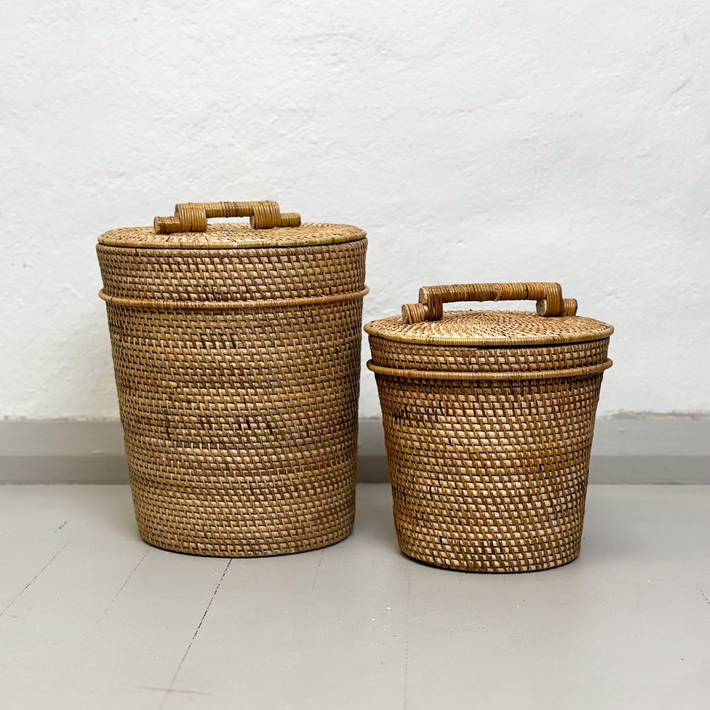 Rattan Bin with Lid