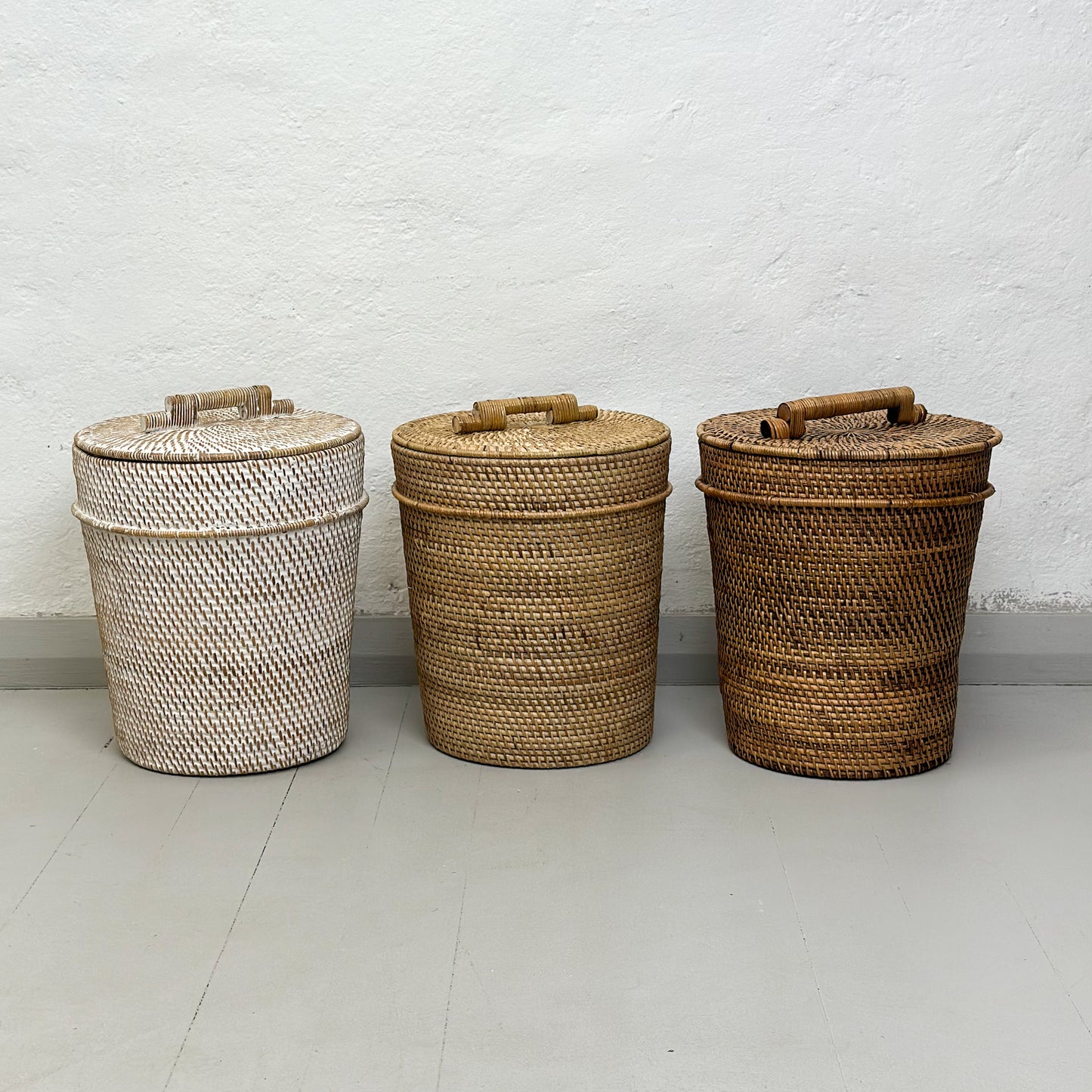 Rattan Bin with Lid