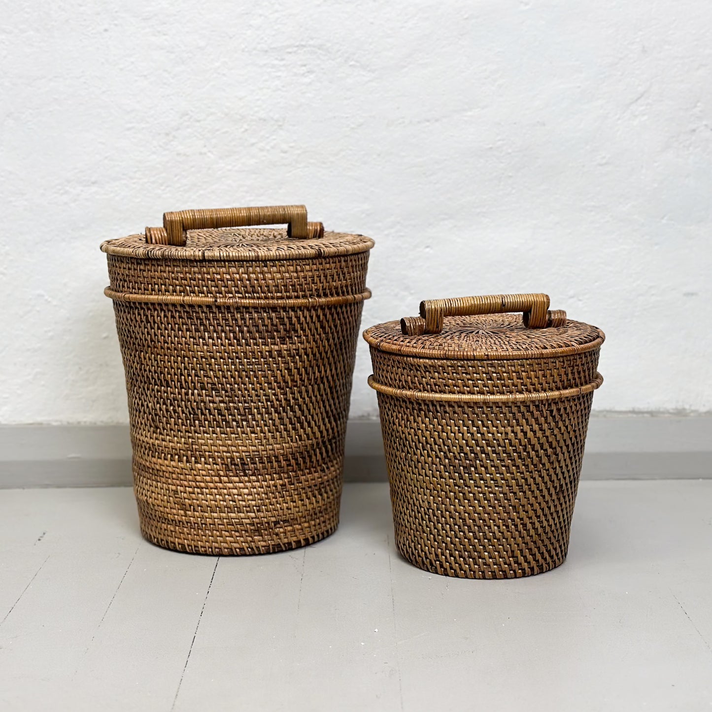 Rattan Bin with Lid