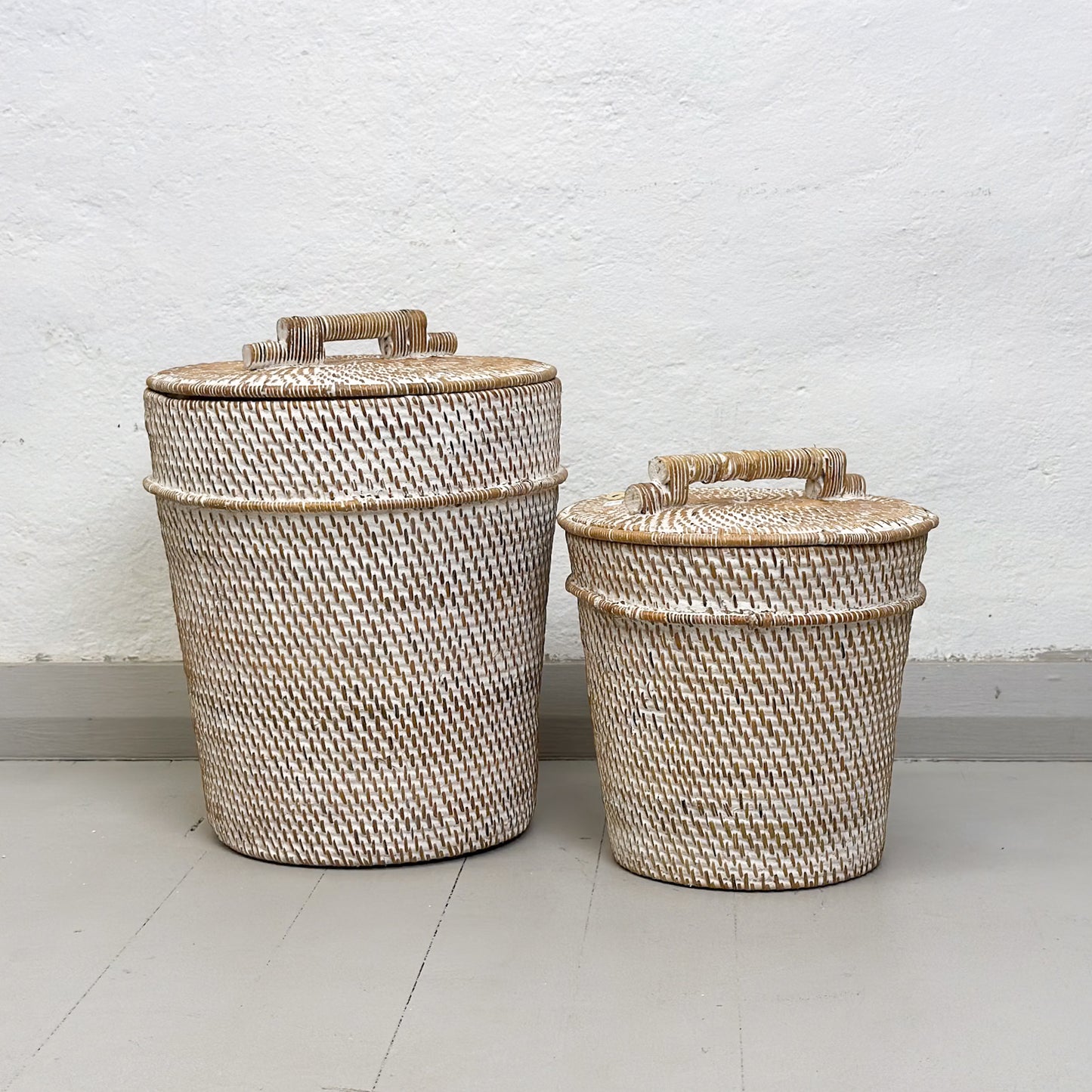 Rattan Bin with Lid