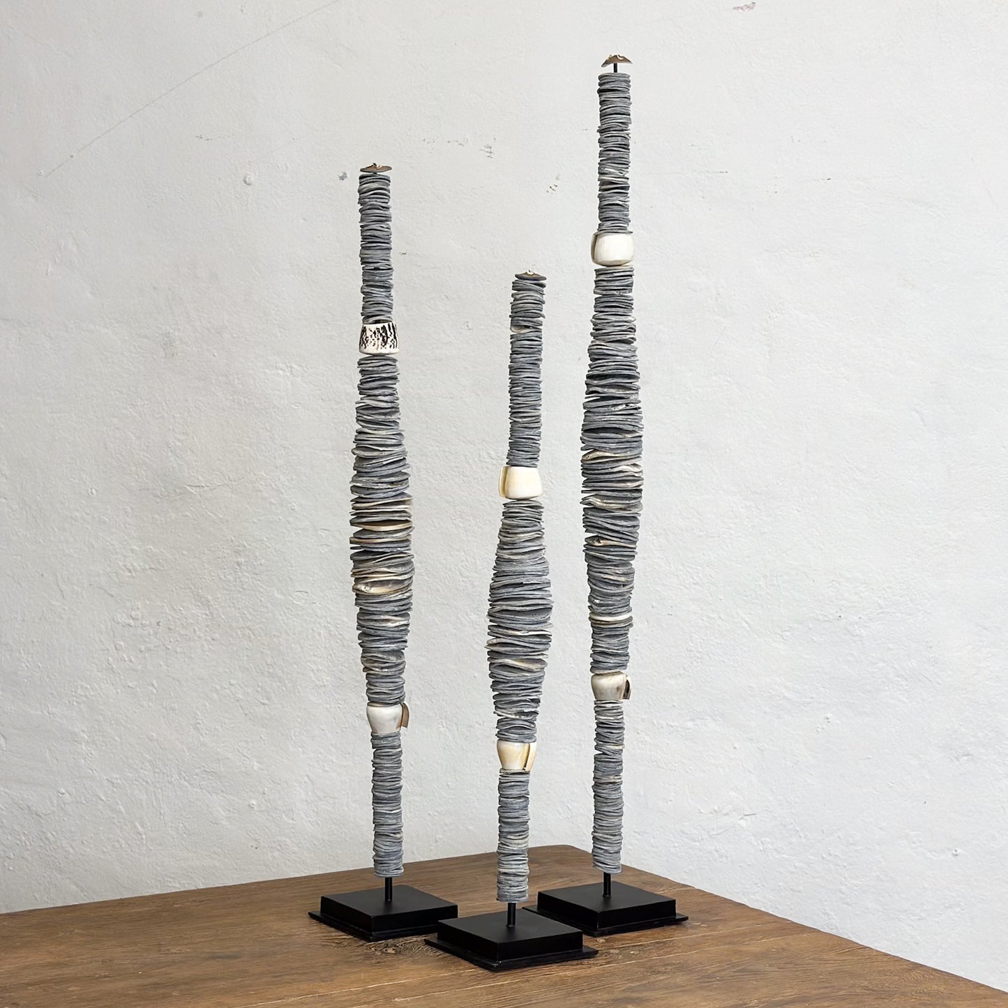 Blue Coral Discs on Stand