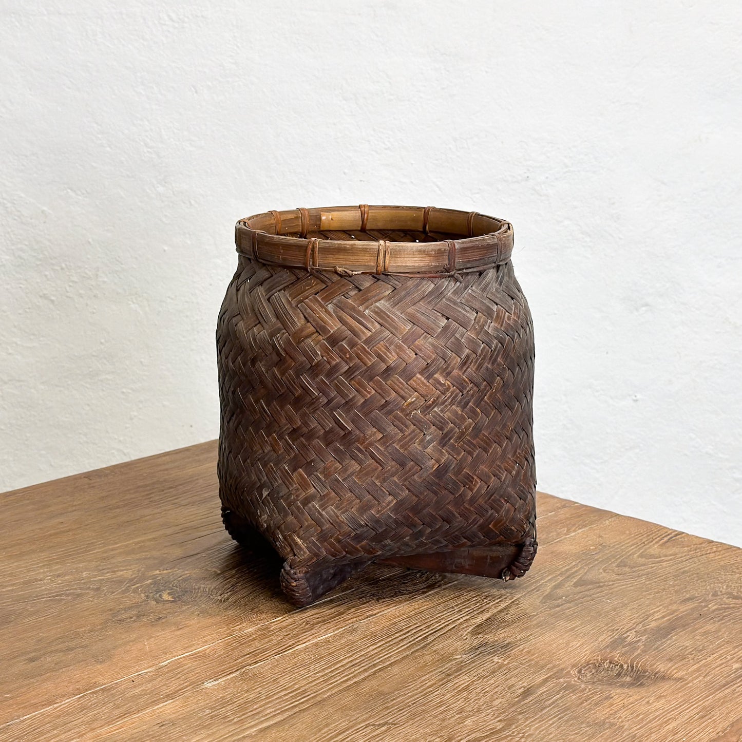 Vintage Sulawesi Footed Basket