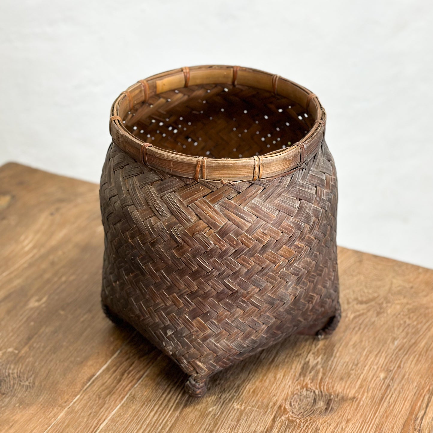 Vintage Sulawesi Footed Basket
