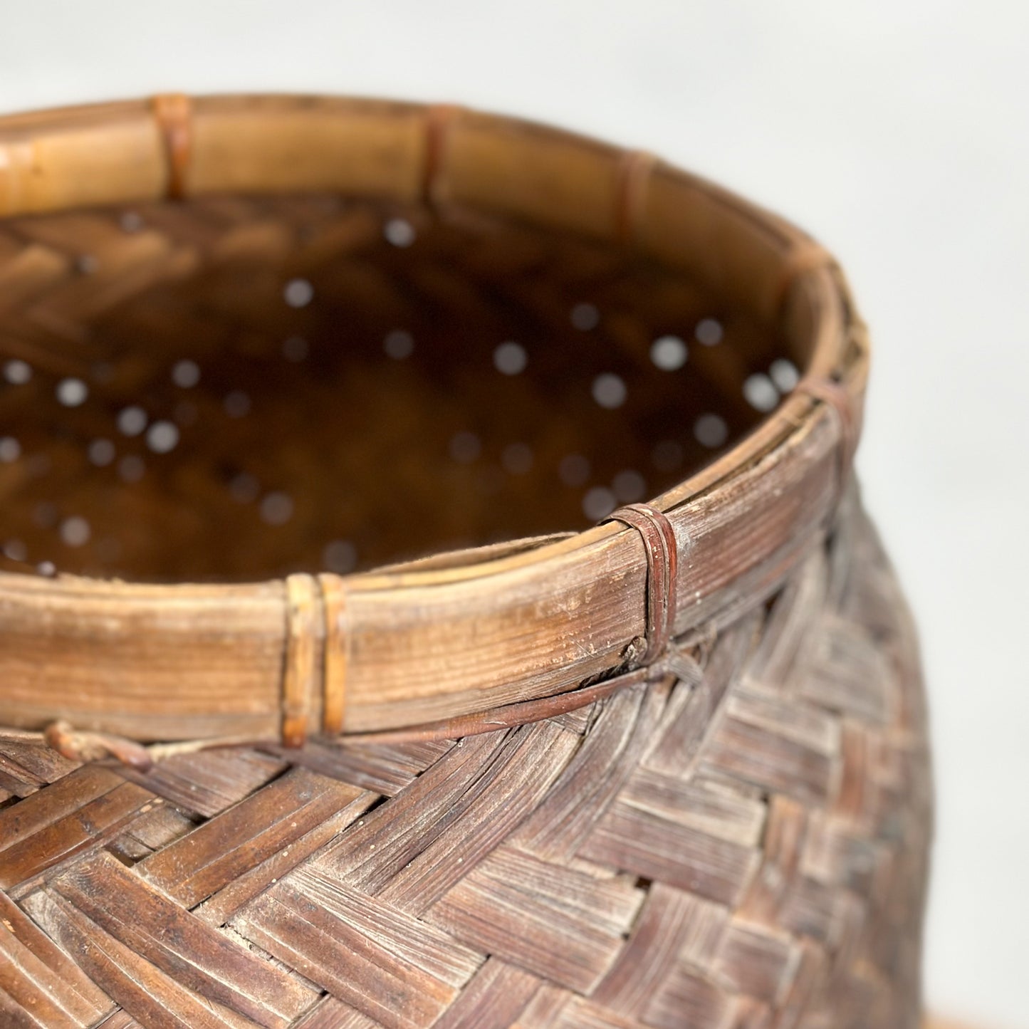 Vintage Sulawesi Footed Basket