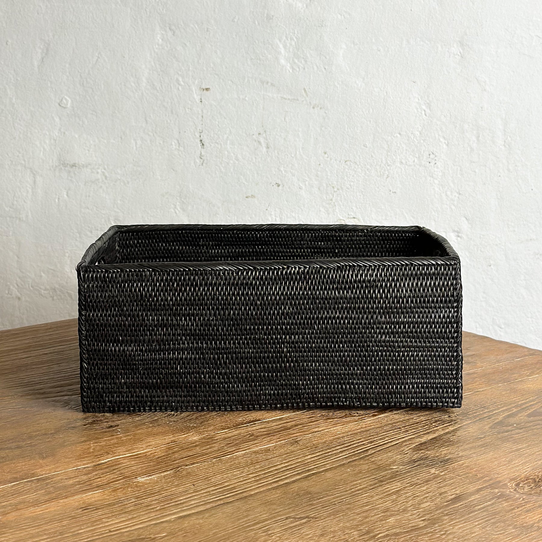 Black Atta Storage Box with Inset Handles – Orient House