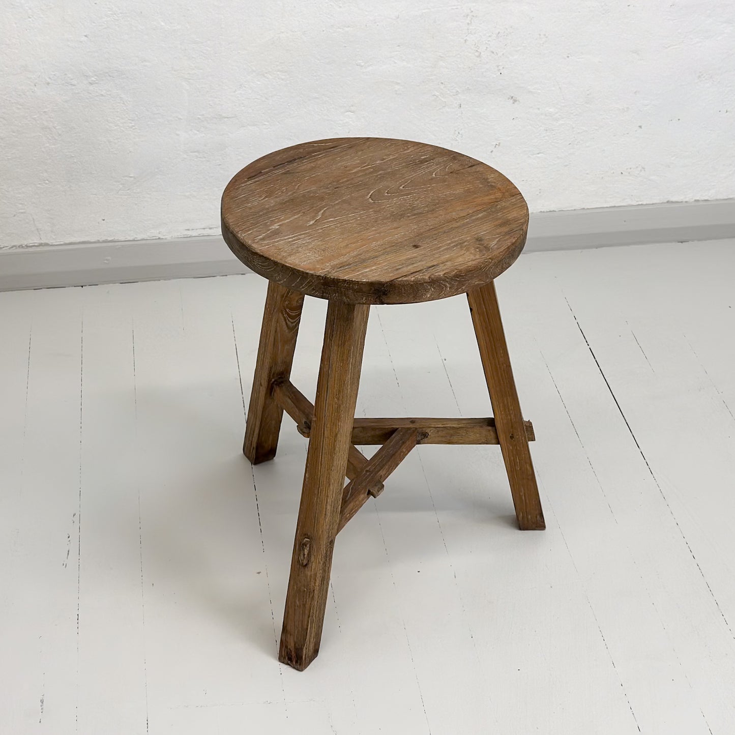 Simple 3-Legged Teak Stool