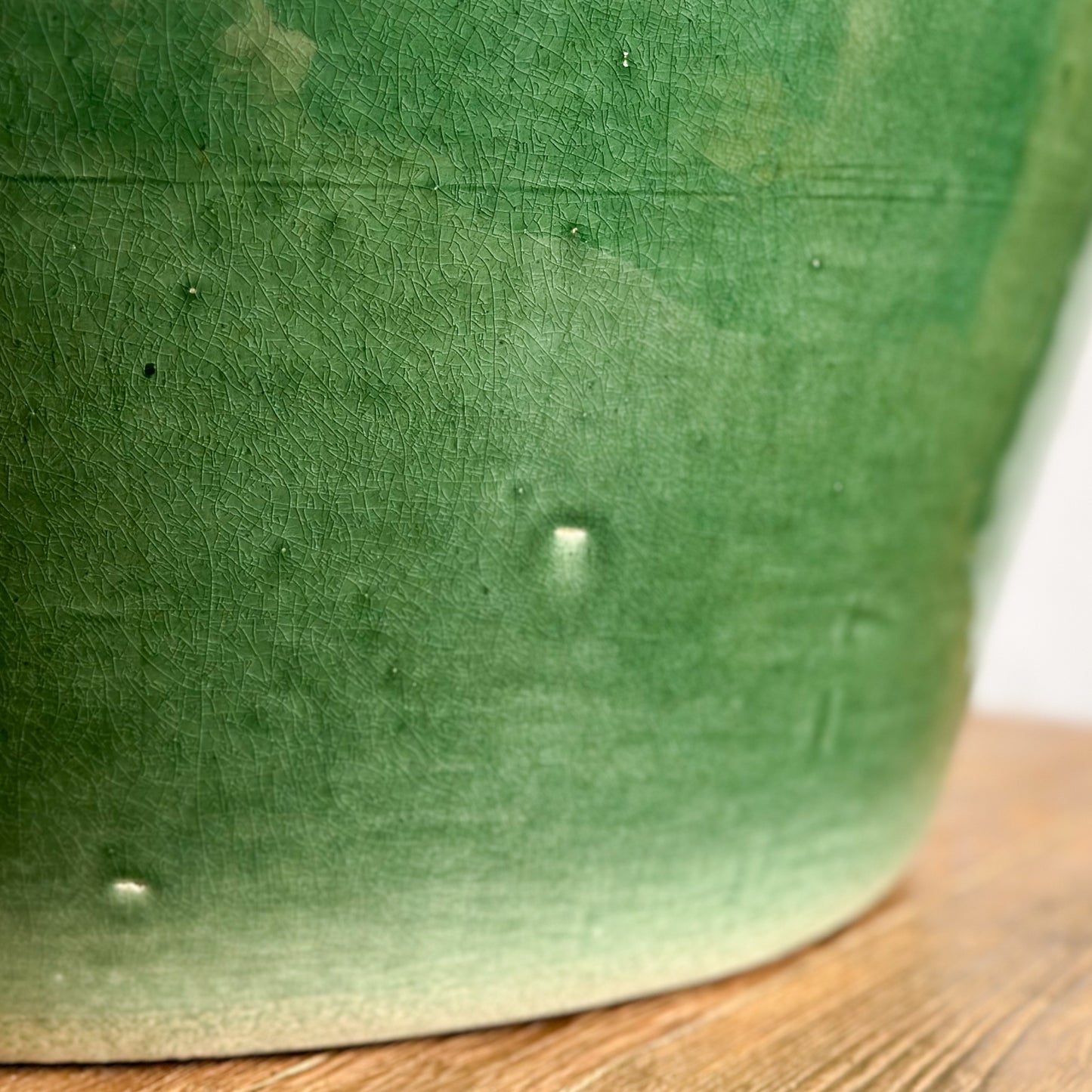 Glazed Planter with Scored Shoulder