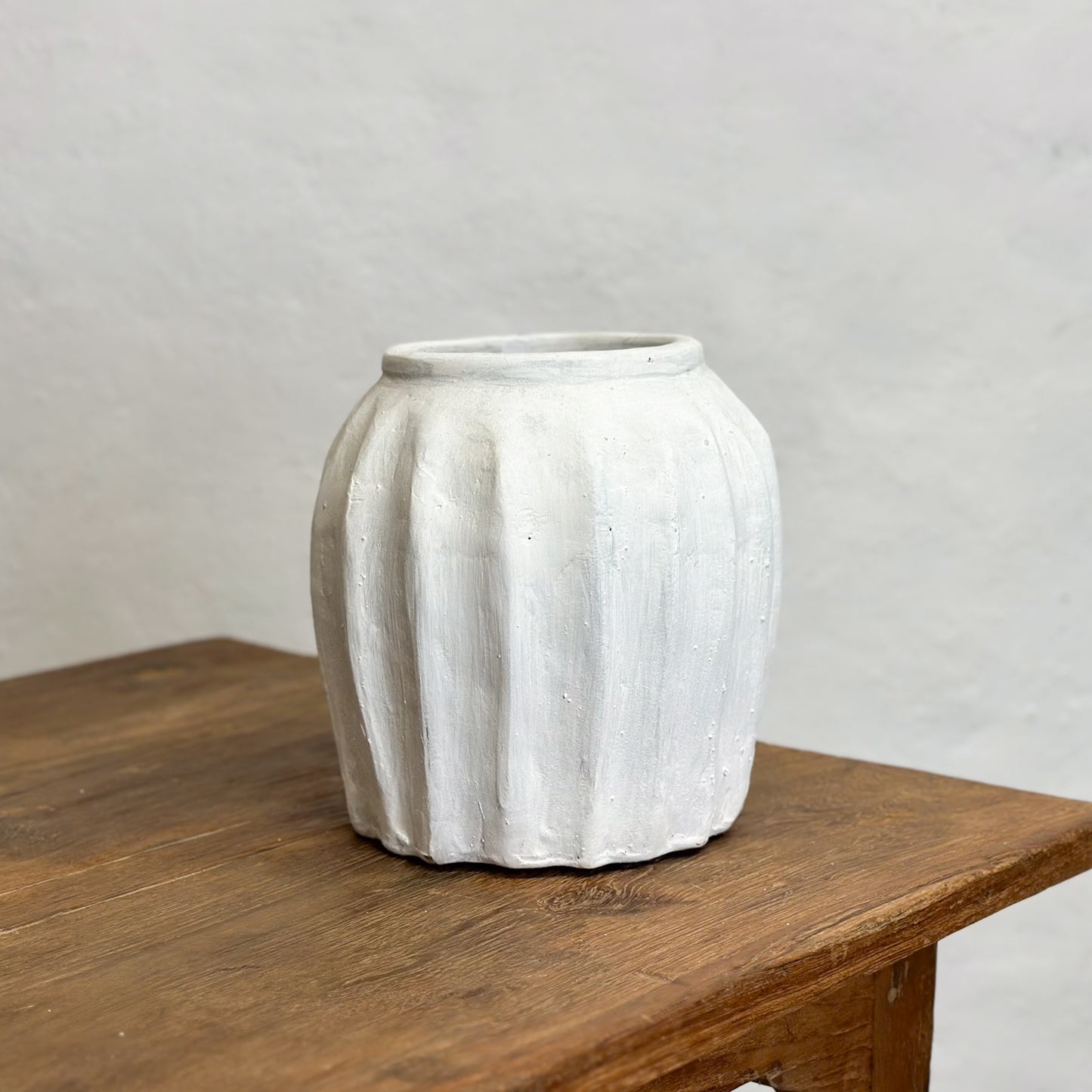 Fluted Terracotta Pot