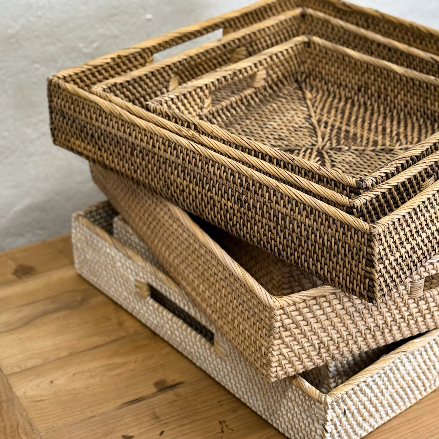 Square Rattan Tray