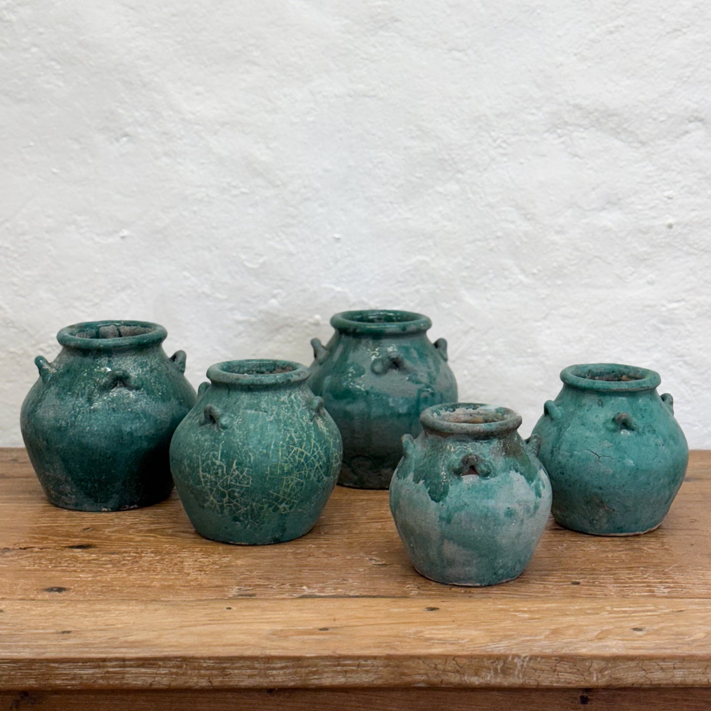 Handled Crackle Glaze Pot
