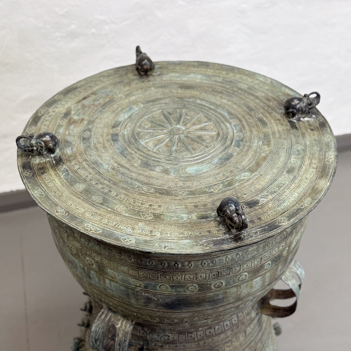 Bronze Moko Rain Drum