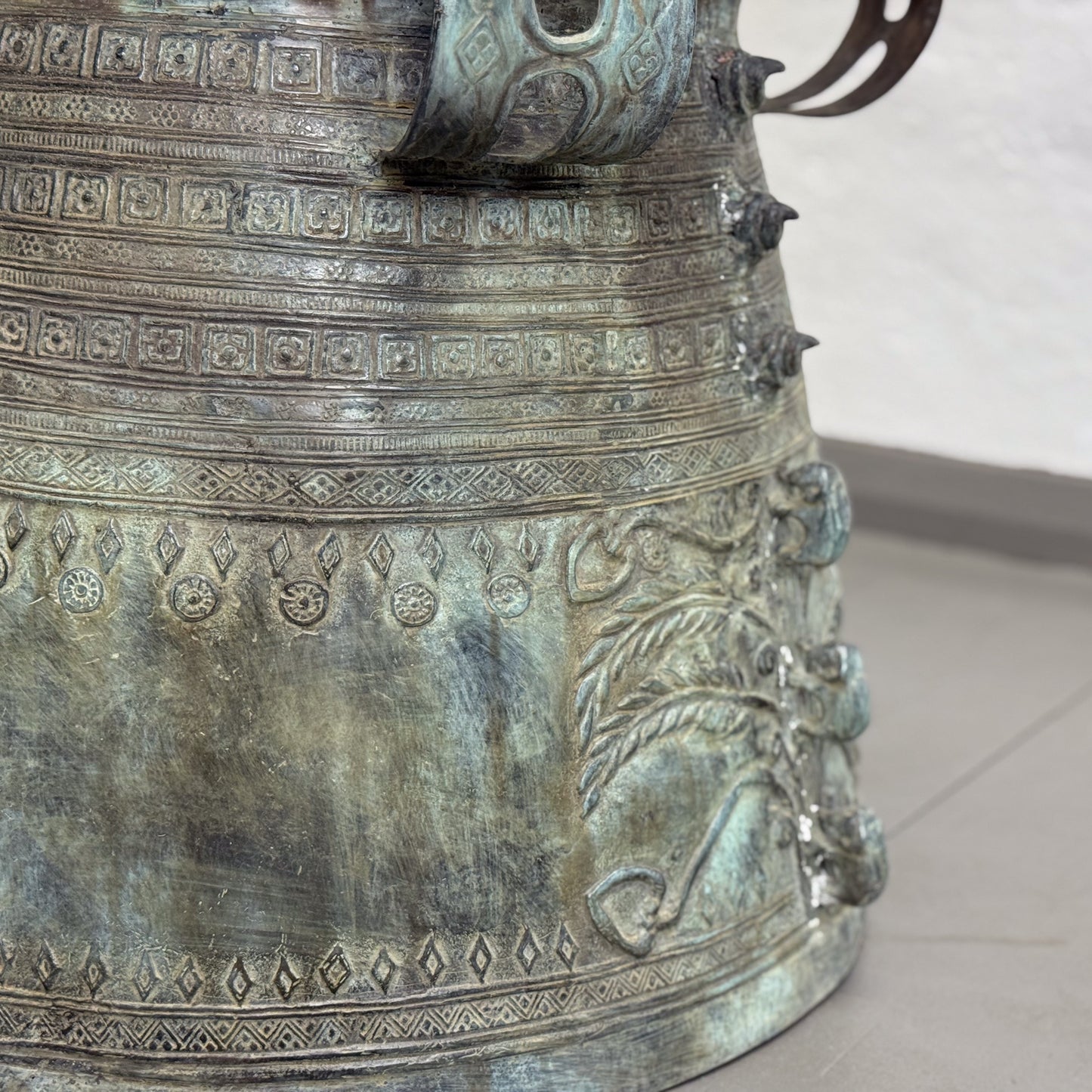 Bronze Moko Rain Drum