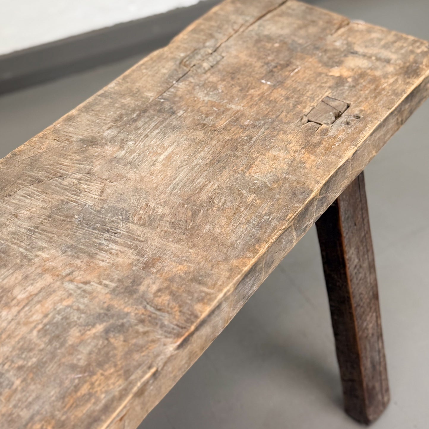 Rustic Teak Wood Dingklik Bench II