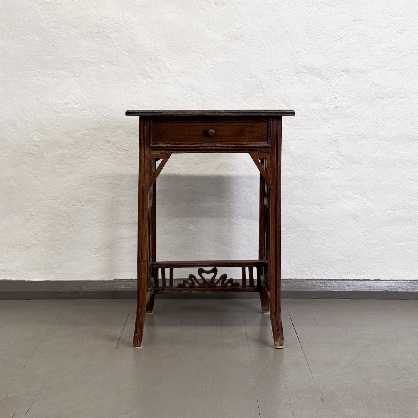 Vintage Carved Frame Teak Table