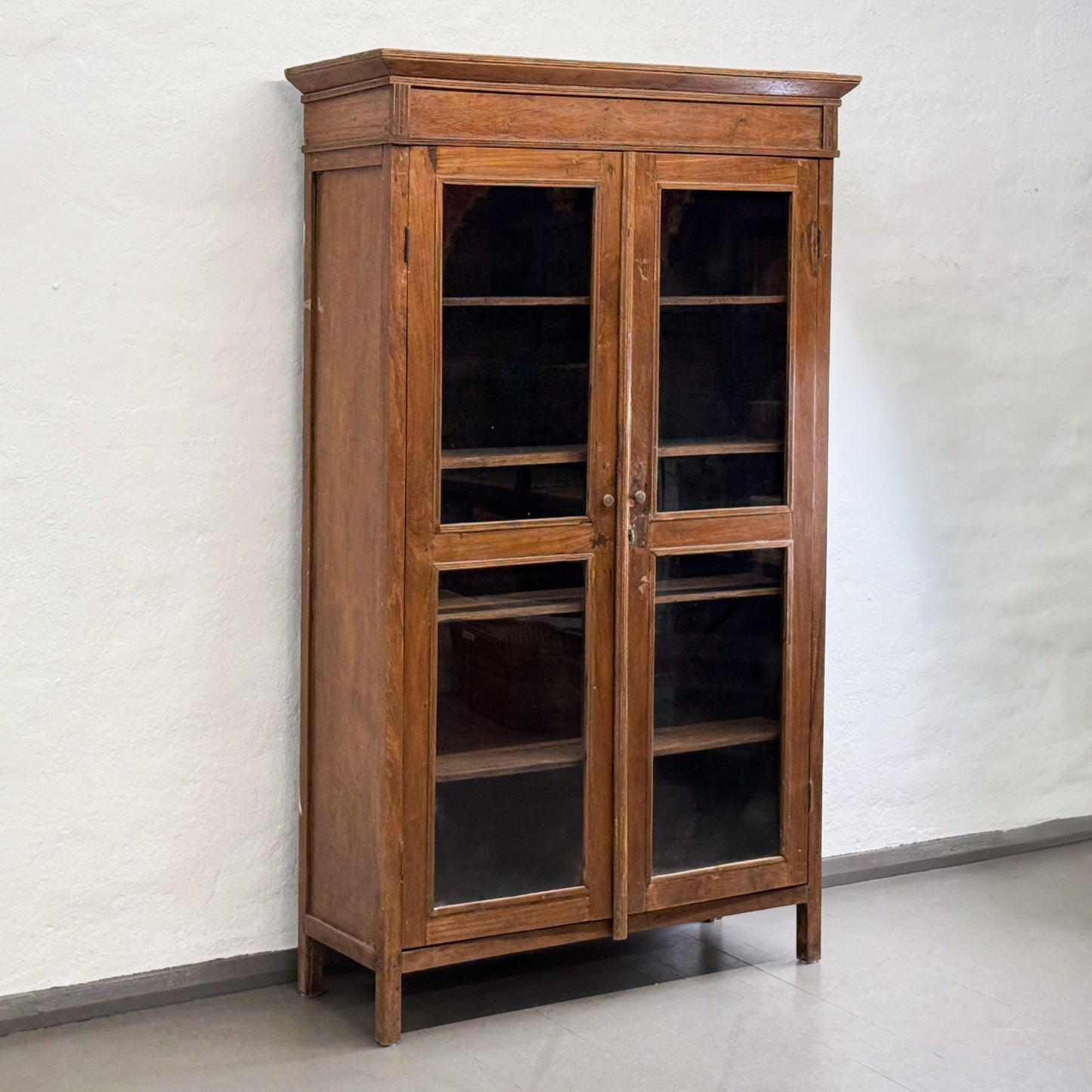 Vintage Teak Glass Cabinet