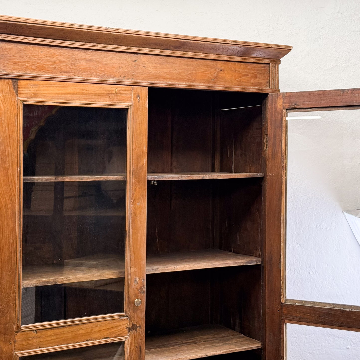 Vintage Teak Glass Cabinet