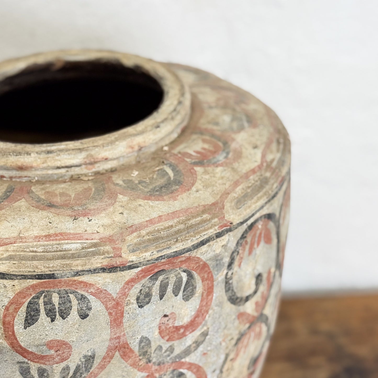 Tapered Incan Style Painted Pot