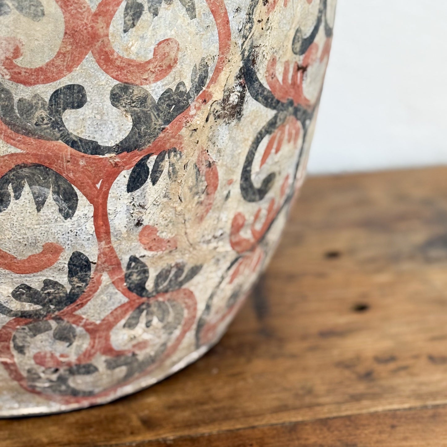 Tapered Incan Style Painted Pot