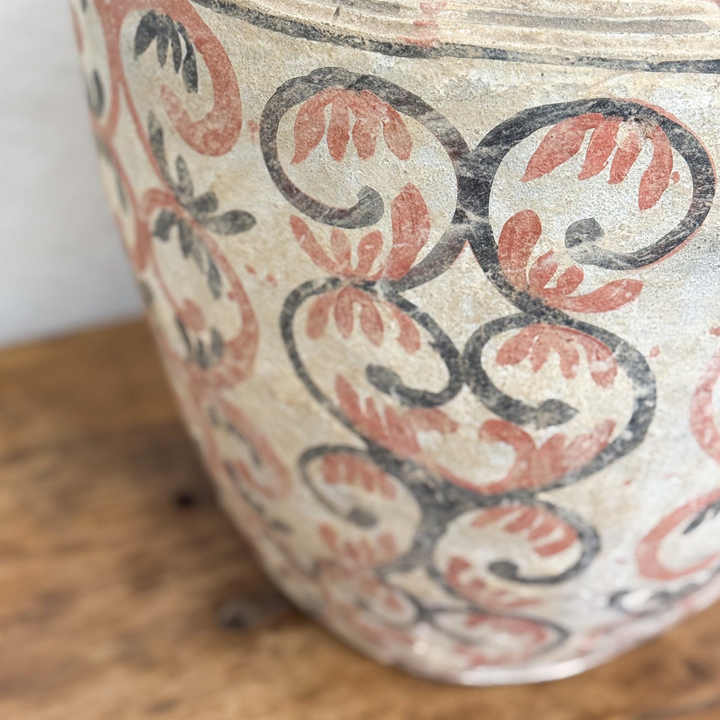 Tapered Incan Style Painted Pot