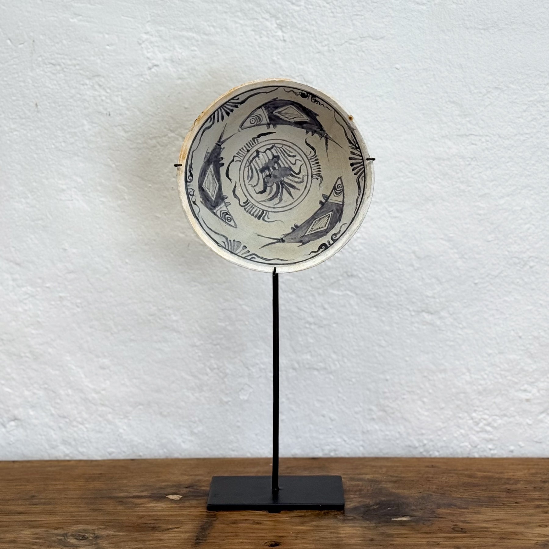 Hand-Painted Plate on Stand I