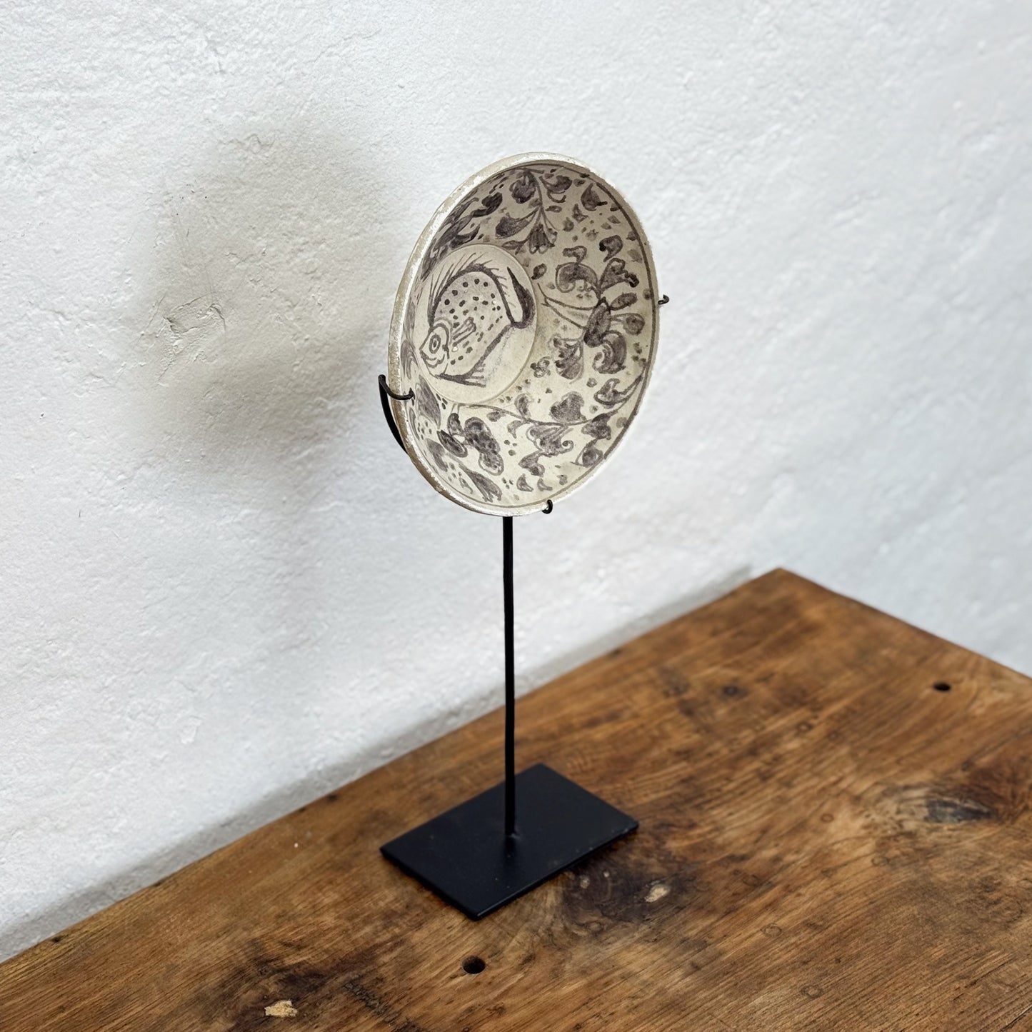 Hand-Painted Plate on Stand II