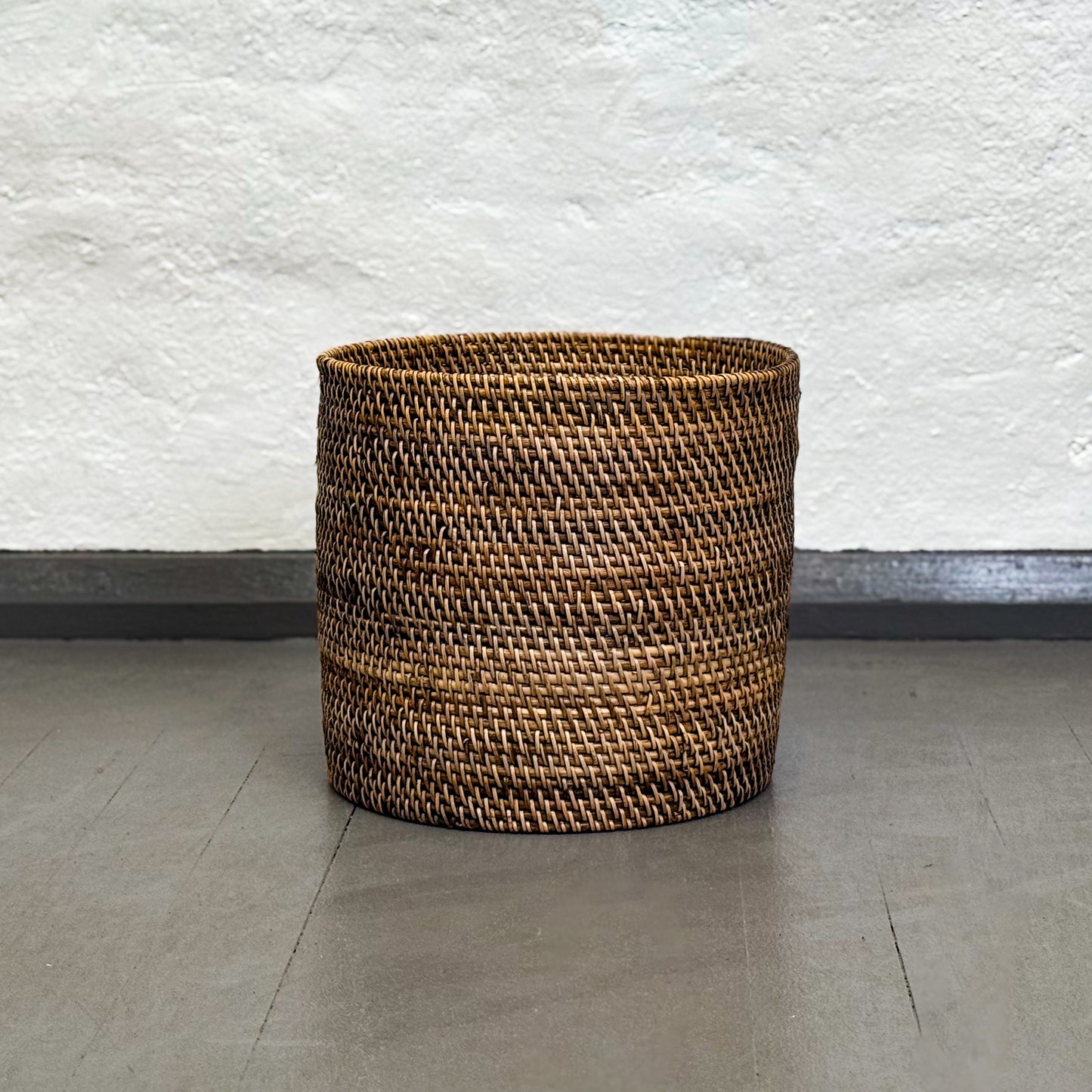 Round Rattan Basket Bin