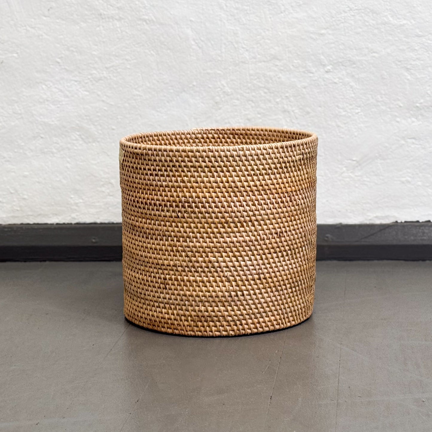 Round Rattan Basket Bin