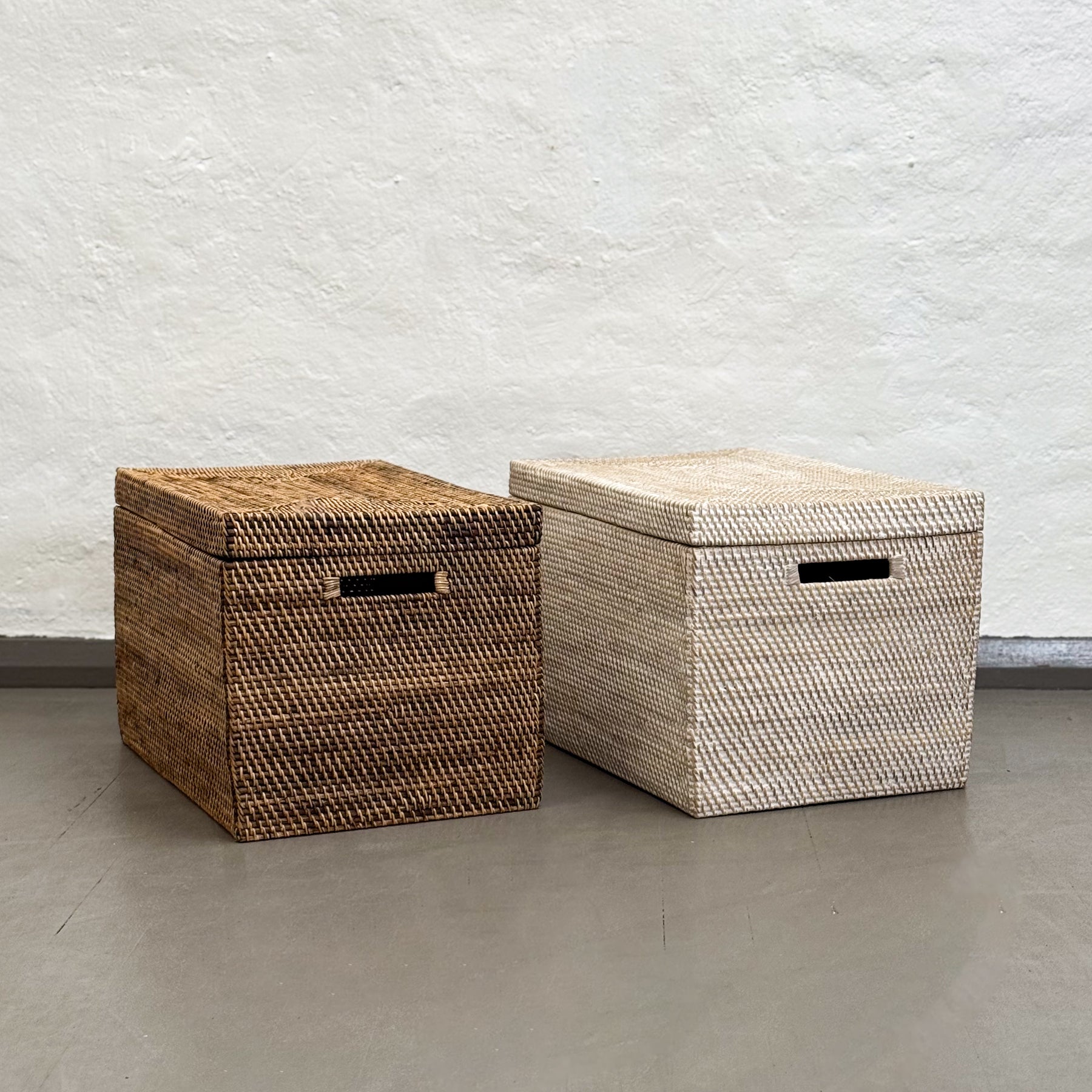 Rectangular Rattan Box with Lid