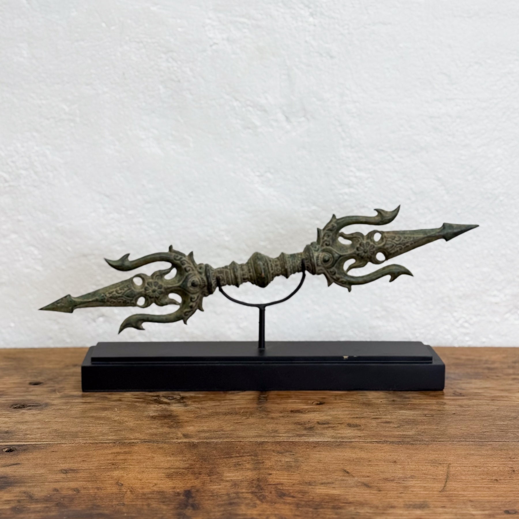 Ornate Bronze Double Trisula